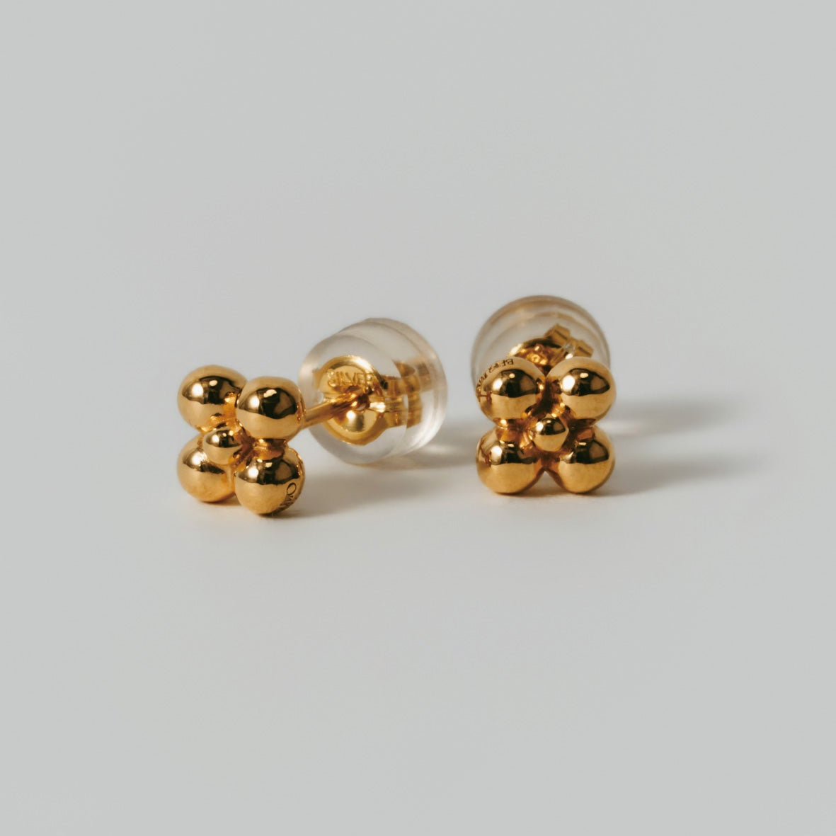 【受注商品】flower pierce/01(silver/gold)