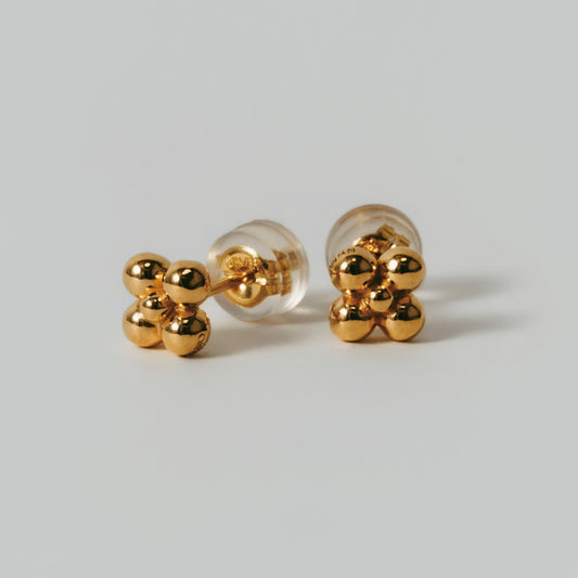 【受注商品】flower pierce/01(silver/gold)