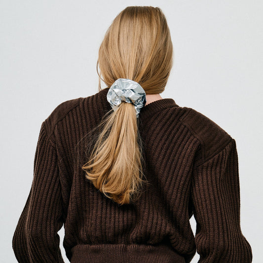 Gloss Scrunchie〈Silver〉